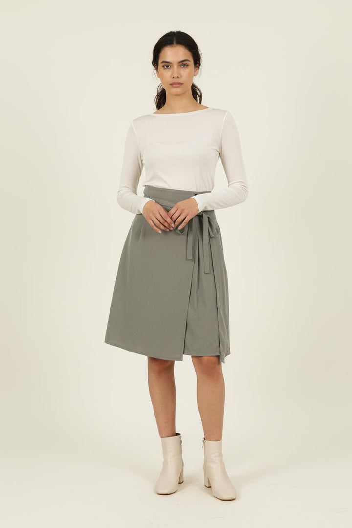 Jupe Taille Haute Grise - Taille M/38 de la marque One Step | PARAD80186 - Vendu par Paradigme - Image 1