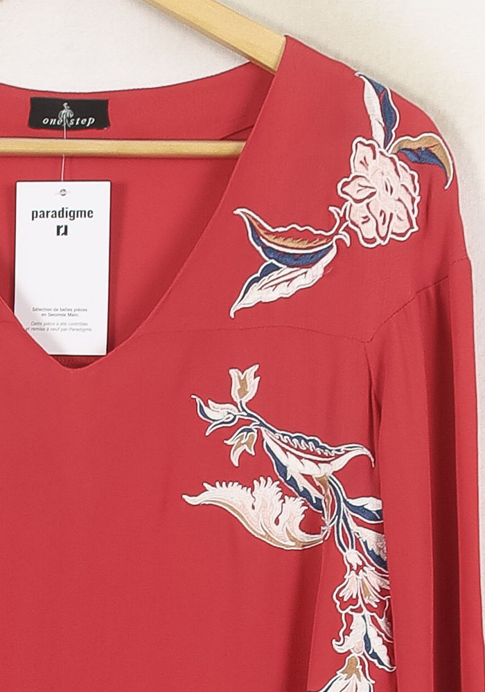 Blouse Rouge - Taille S/36 de la marque One Step | PARAD80189 - Vendu par Paradigme - Image 3