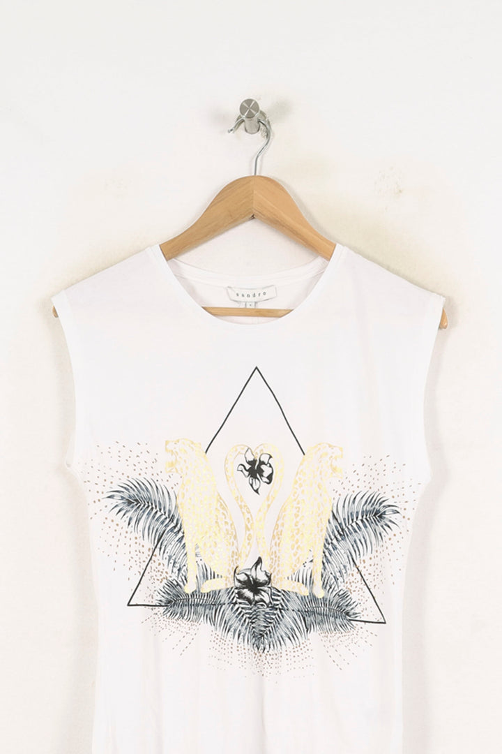 Débardeur Blanc - Taille S/36 de la marque Sandro | PARAD80192 - Vendu par Paradigme - Image 2