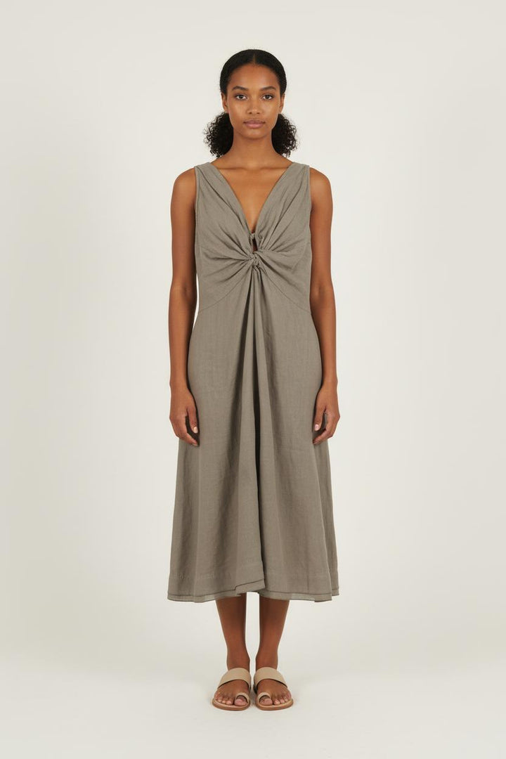 Robe Midi Kaki - Taille L/40 de la marque One Step | PARAD80194 - Vendu par Paradigme - Image 1