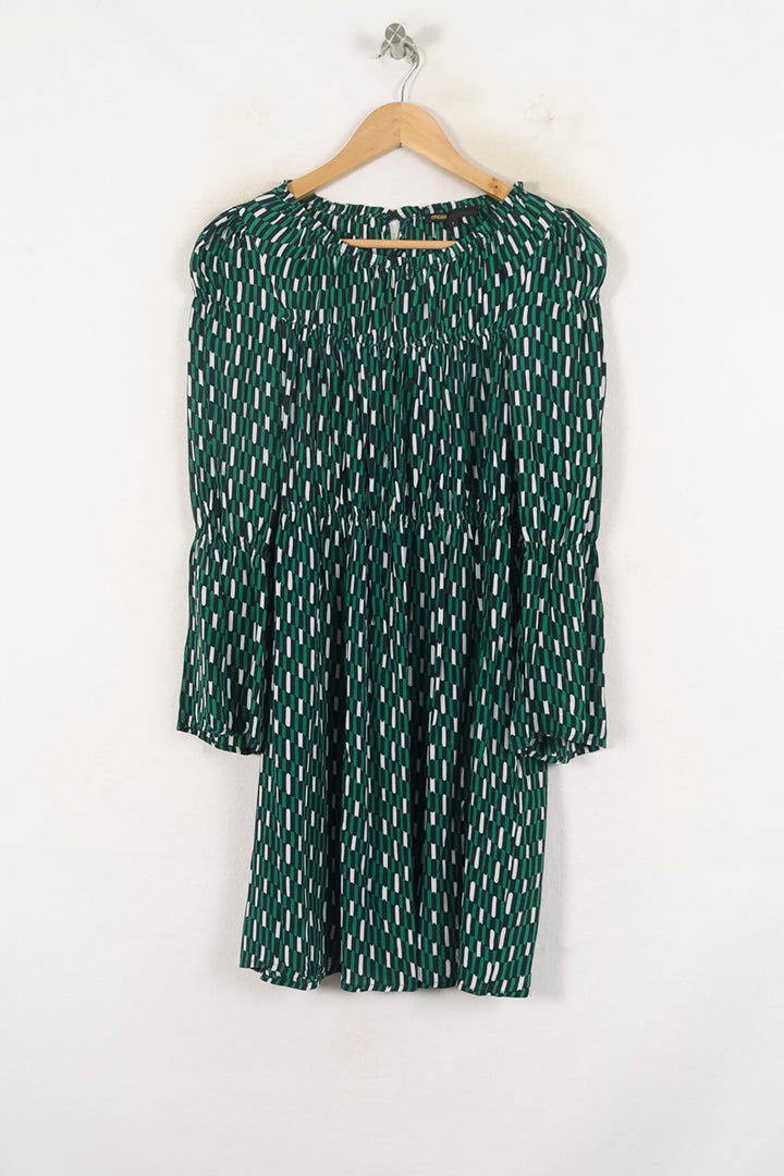 Robe Courte Verte et Blanche - Taille S/36 de la marque Maje | PARAD80203 - Vendu par Paradigme - Image 2