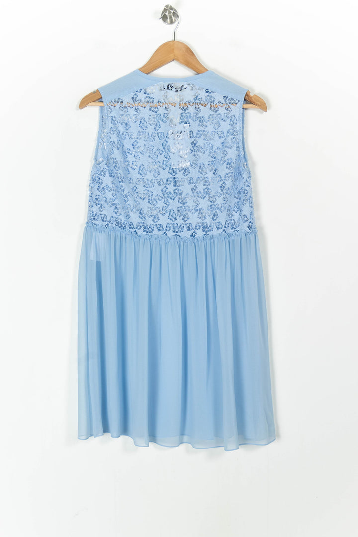 Robe Dentelle Bleue - Taille S/36 de la marque Sandro | PARAD80206 - Vendu par Paradigme - Image 4