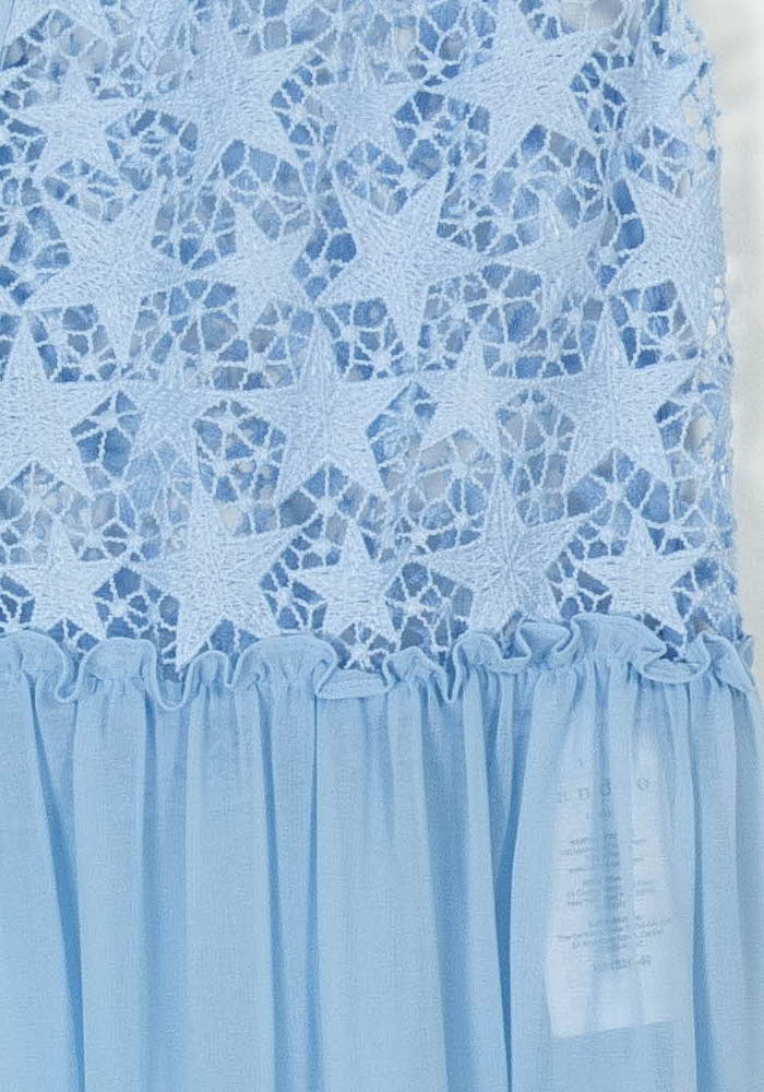 Robe Dentelle Bleue - Taille S/36 de la marque Sandro | PARAD80206 - Vendu par Paradigme - Image 3