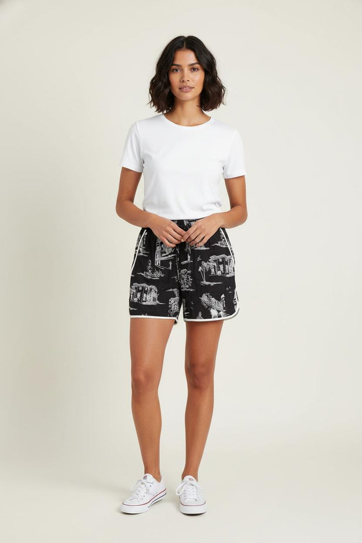 Short Noir et Blanc - Taille XS/34 de la marque Maje | PARAD80224 - Vendu par Paradigme - Image 1