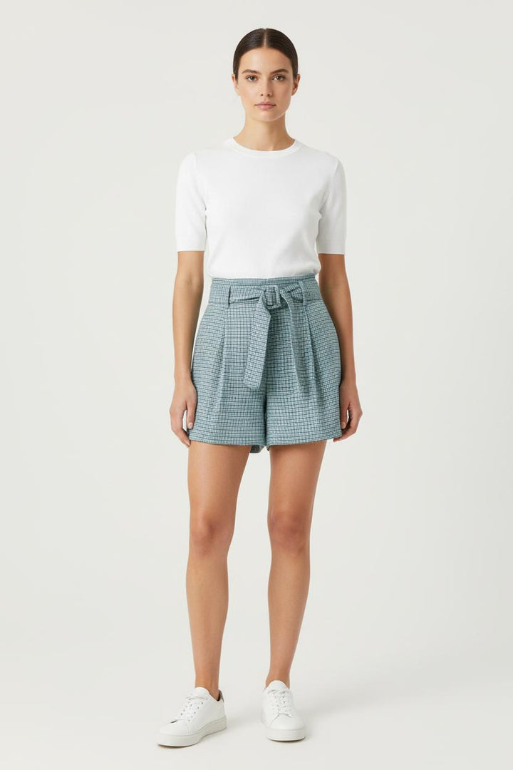 Short Vert à Carreaux - Taille S/36 de la marque Maje | PARAD80229 - Vendu par Paradigme - Image 1