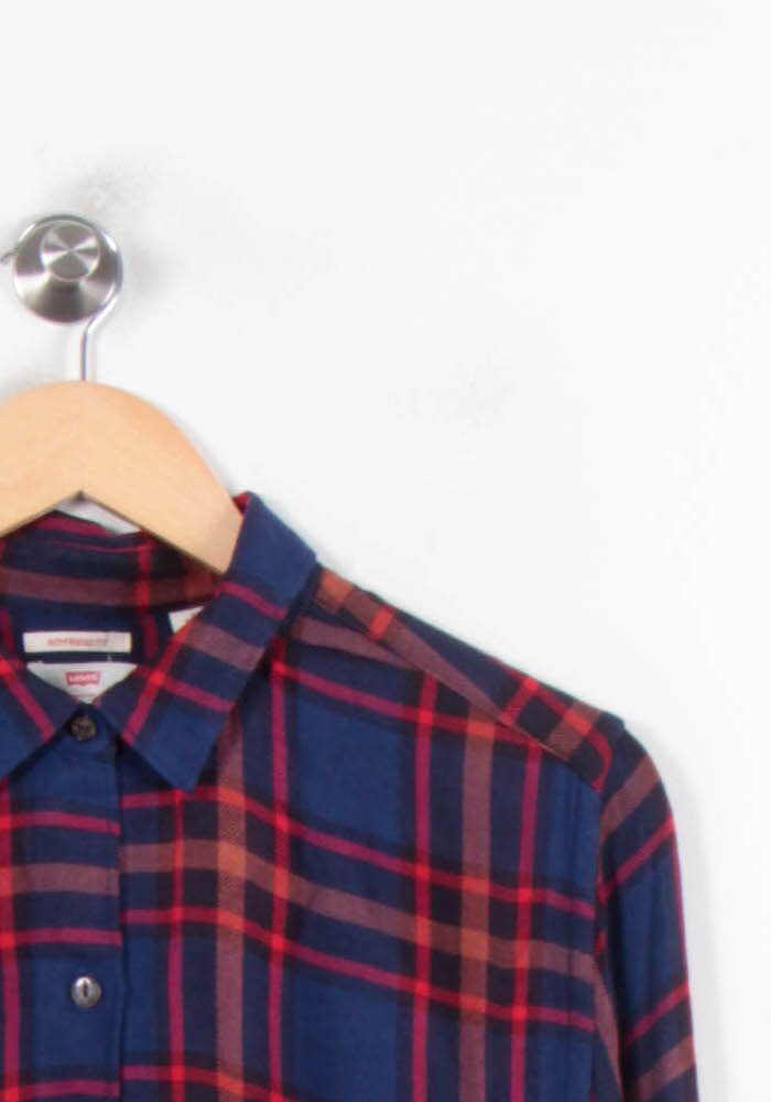 Chemise à Carreaux Bleue et Rouge - Taille M/38 de la marque Levi's | PARAD80259 - Vendu par Paradigme - Image 3