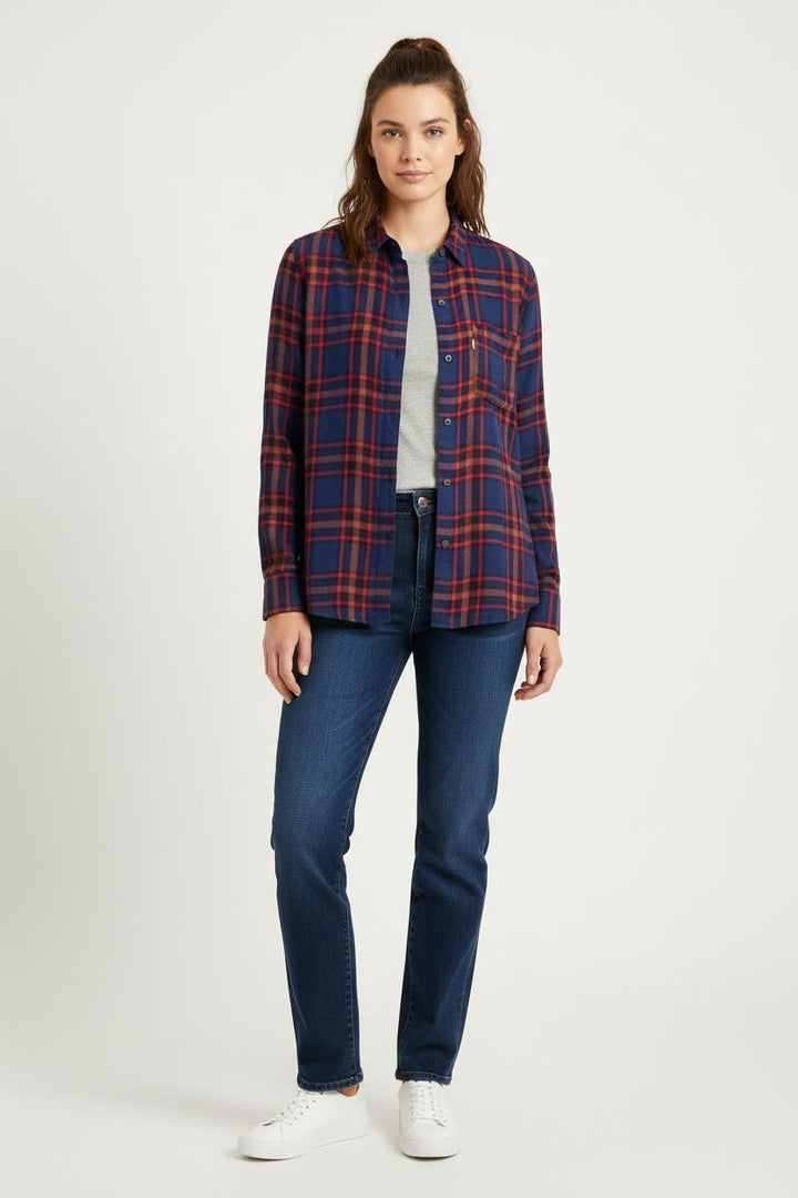 Chemise à Carreaux Bleue et Rouge - Taille M/38 de la marque Levi's | PARAD80259 - Vendu par Paradigme - Image 1