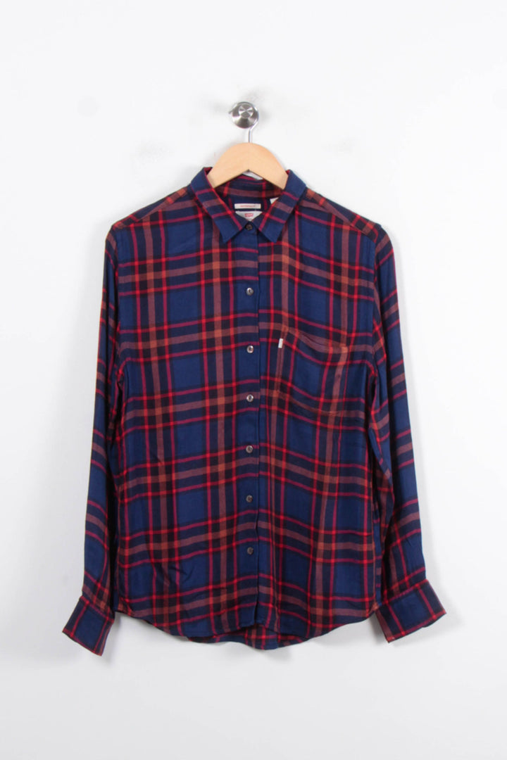 Chemise à Carreaux Bleue et Rouge - Taille M/38 de la marque Levi's | PARAD80259 - Vendu par Paradigme - Image 2