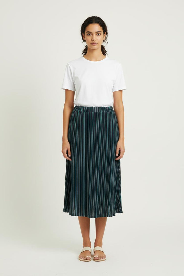 Jupe Plissée Noire et Verte - Taille XS/34 de la marque La Fée Maraboutée | PARAD80260 - Vendu par Paradigme - Image 1