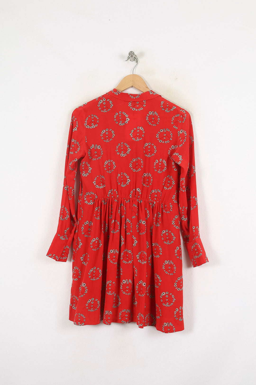 Robe Chemise Rouge - Taille S/36 de la marque Sandro | PARAD80272 - Vendu par Paradigme - Image 4