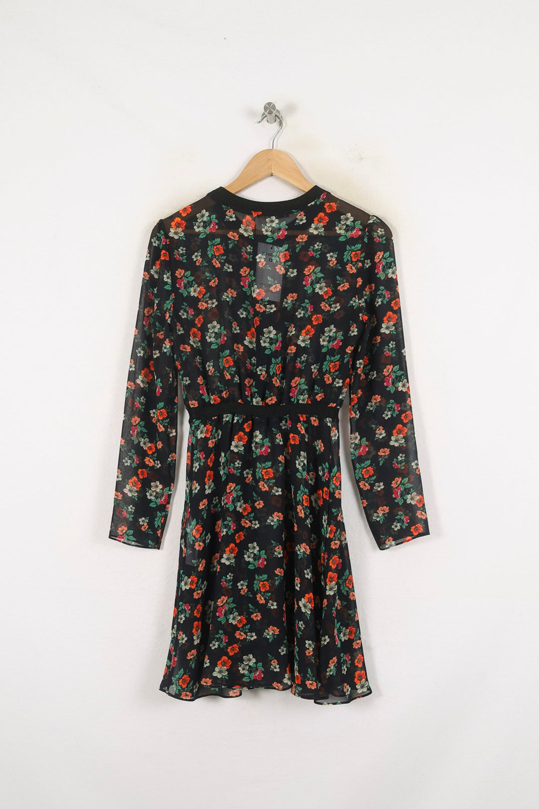 Robe Courte Noire à Fleurs - Taille M/38 de la marque Maje | PARAD80273 - Vendu par Paradigme - Image 4