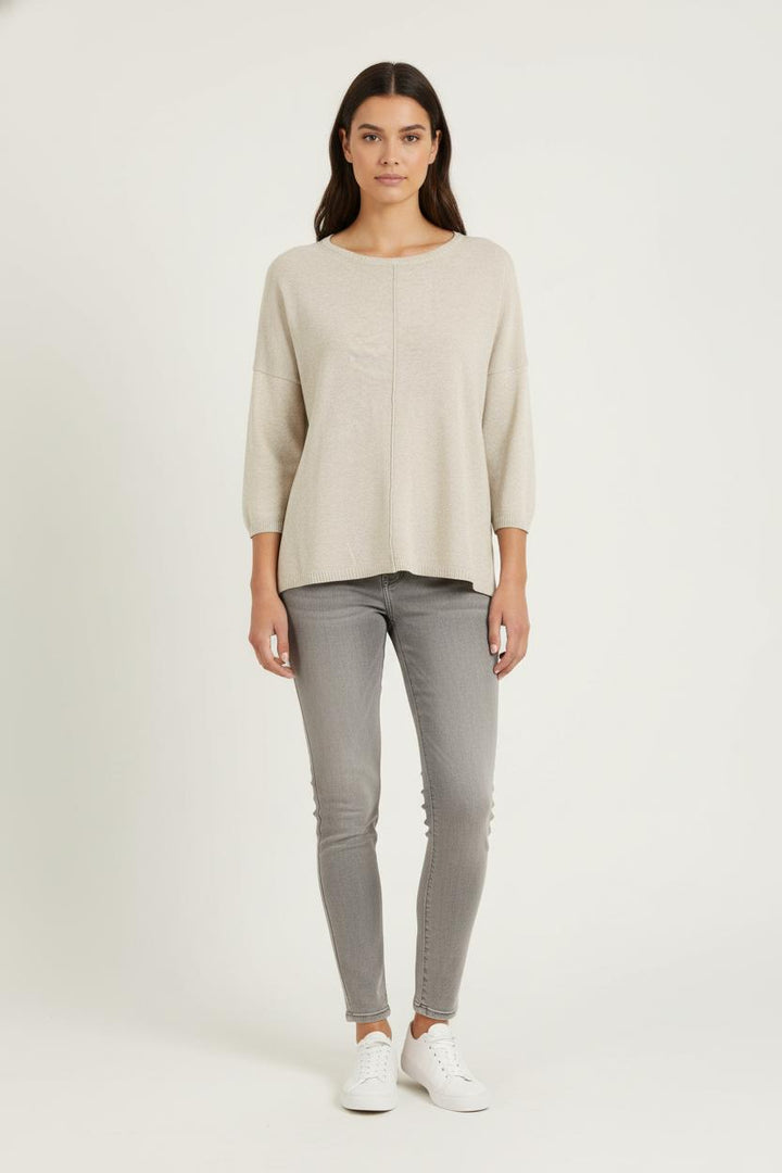 Pull Beige - Taille S/36 de la marque La Fée Maraboutée | PARAD80279 - Vendu par Paradigme - Image 1