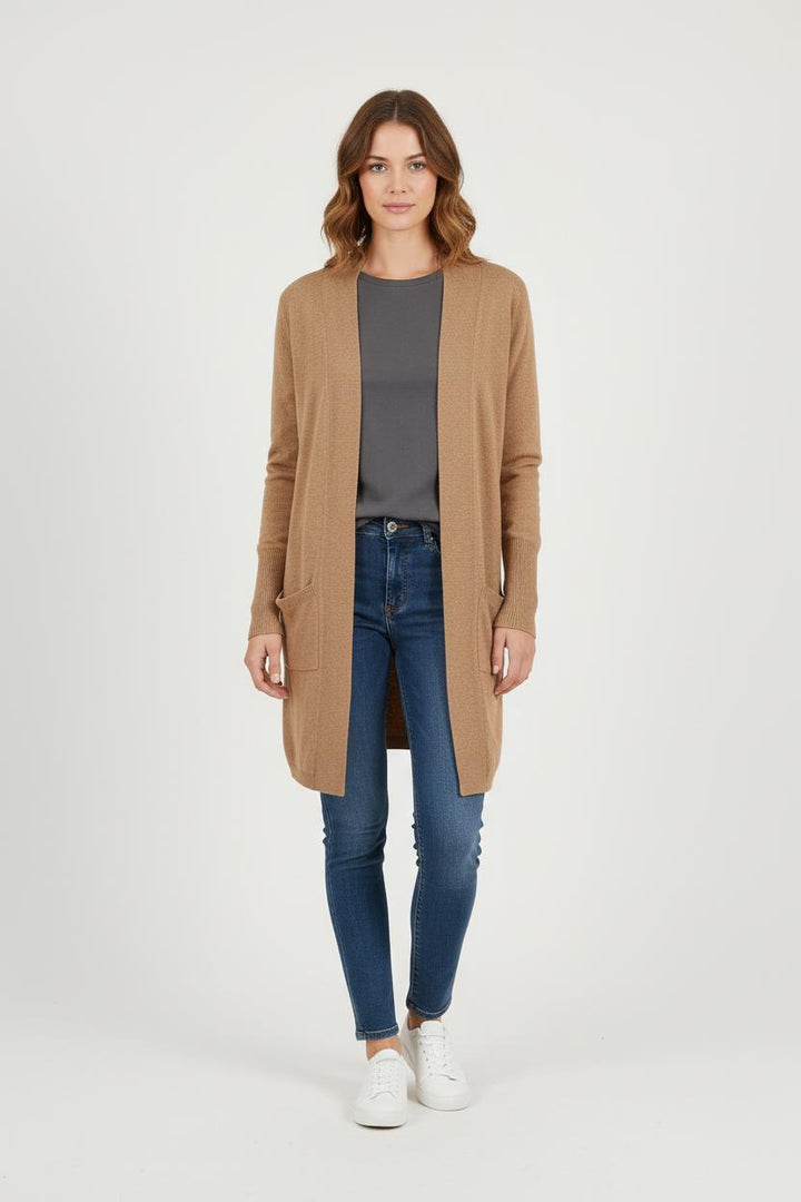 Cardigan Marron - Taille S/36 de la marque La Fée Maraboutée | PARAD80291 - Vendu par Paradigme - Image 1