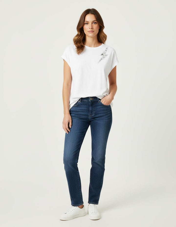 Tee-shirt Blanc - Taille L/40 de la marque IKKS | PARAD80296 - Vendu par Paradigme - Image 1