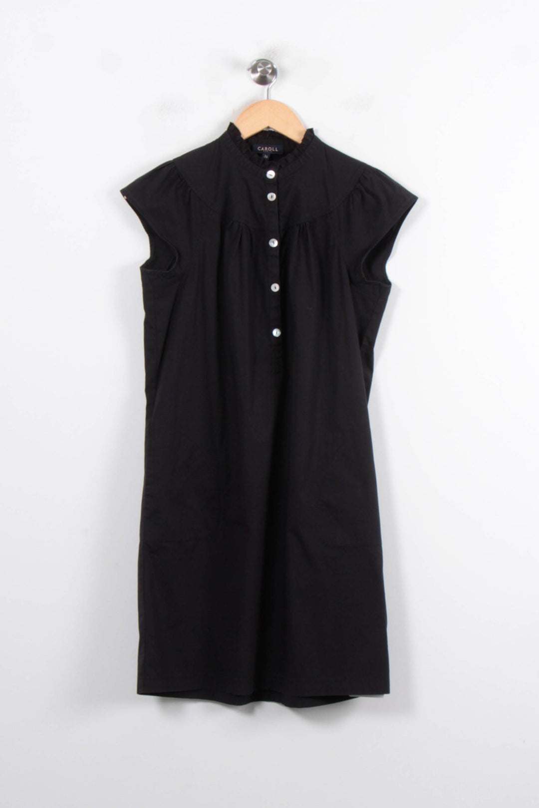 Robe Chemise Noire - Taille S/36 de la marque Caroll | PARAD80307 - Vendu par Paradigme - Image 2
