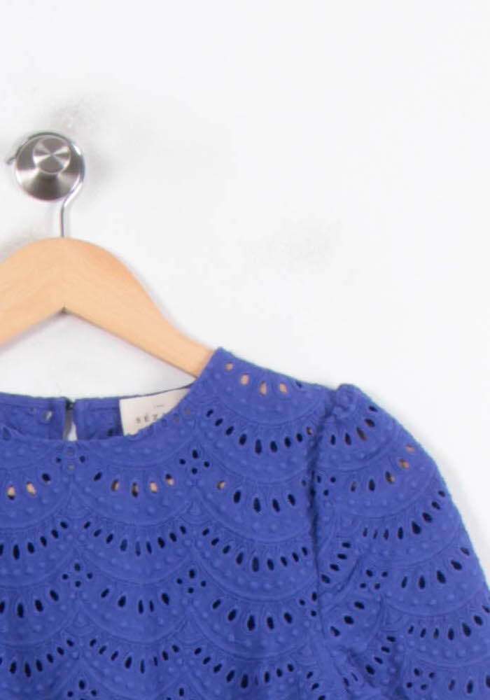 Blouse Bleue - Taille S/36 de la marque Sézane | PARAD80308 - Vendu par Paradigme - Image 3