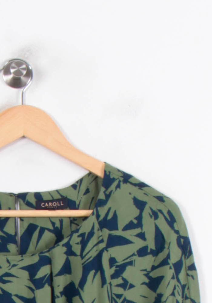 Robe Longue Verte et Noire - Taille L/40 de la marque Caroll | PARAD80314 - Vendu par Paradigme - Image 3