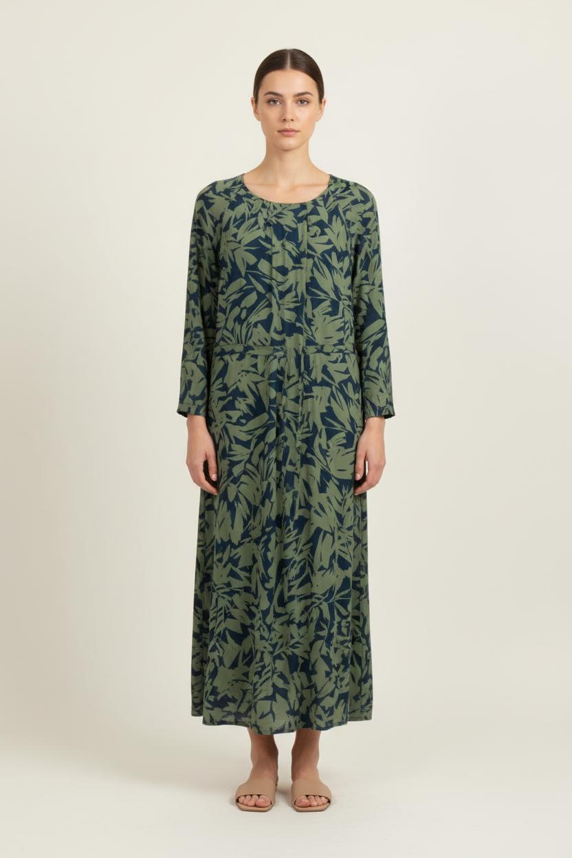 Robe Longue Verte et Noire - Taille L/40 de la marque Caroll | PARAD80314 - Vendu par Paradigme - Image 1
