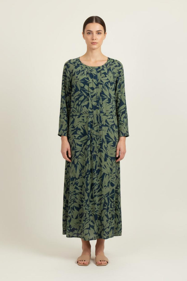 Robe Longue Verte et Noire - Taille L/40 de la marque Caroll | PARAD80314 - Vendu par Paradigme - Image 1