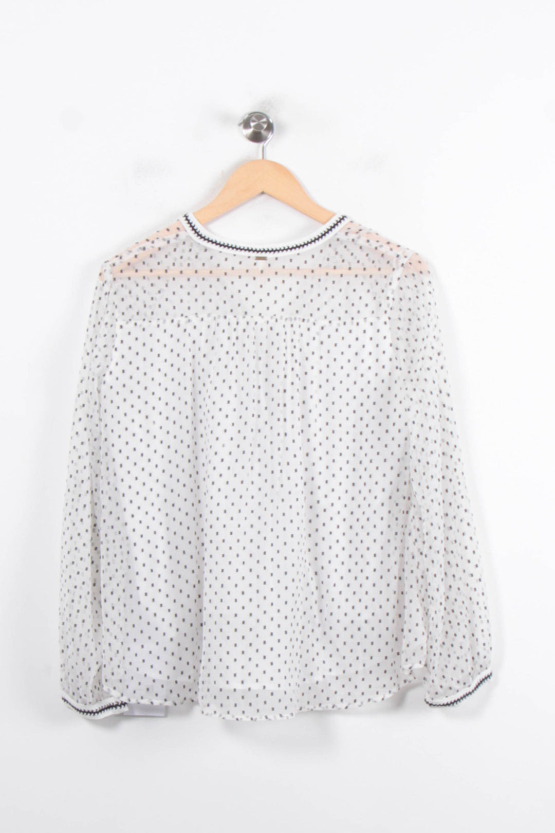 Blouse Blanche à Pois Noirs - Taille M/38 de la marque I.Code | PARAD80318 - Vendu par Paradigme - Image 4