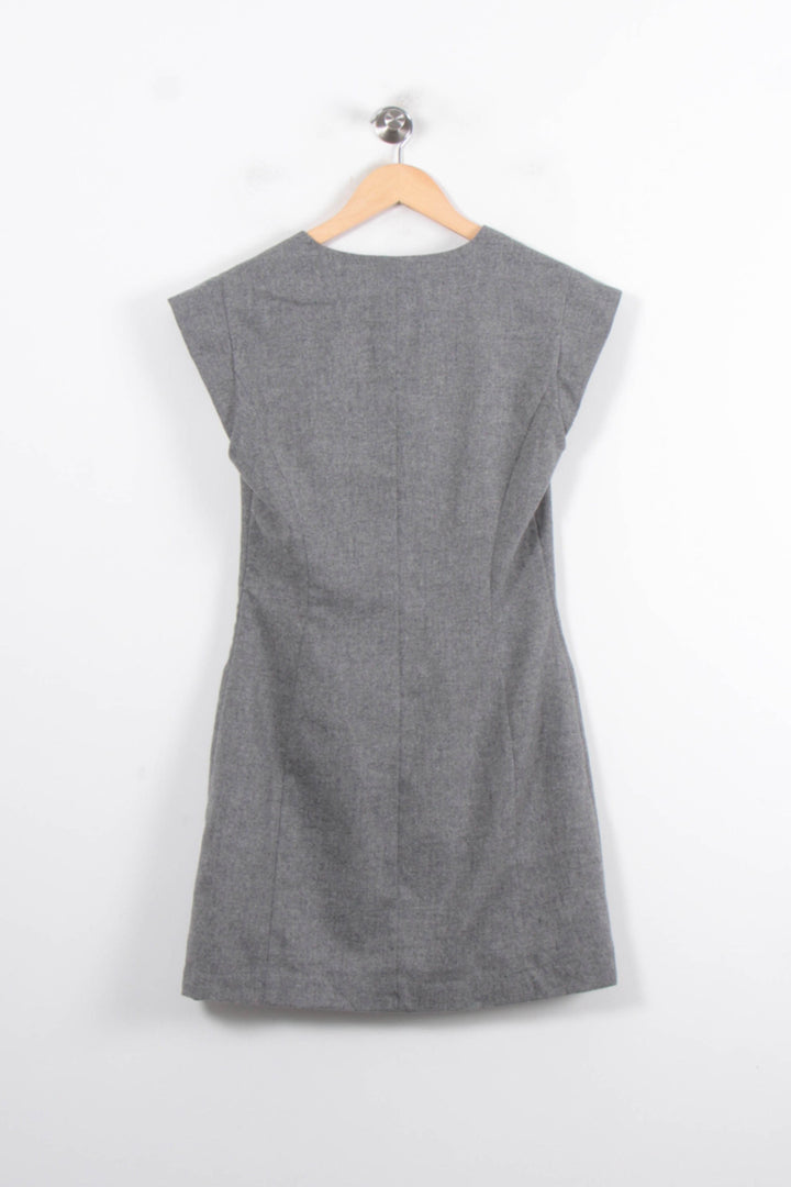 Robe Droite Grise - Taille M/38 de la marque ba&sh | PARAD80323 - Vendu par Paradigme - Image 4