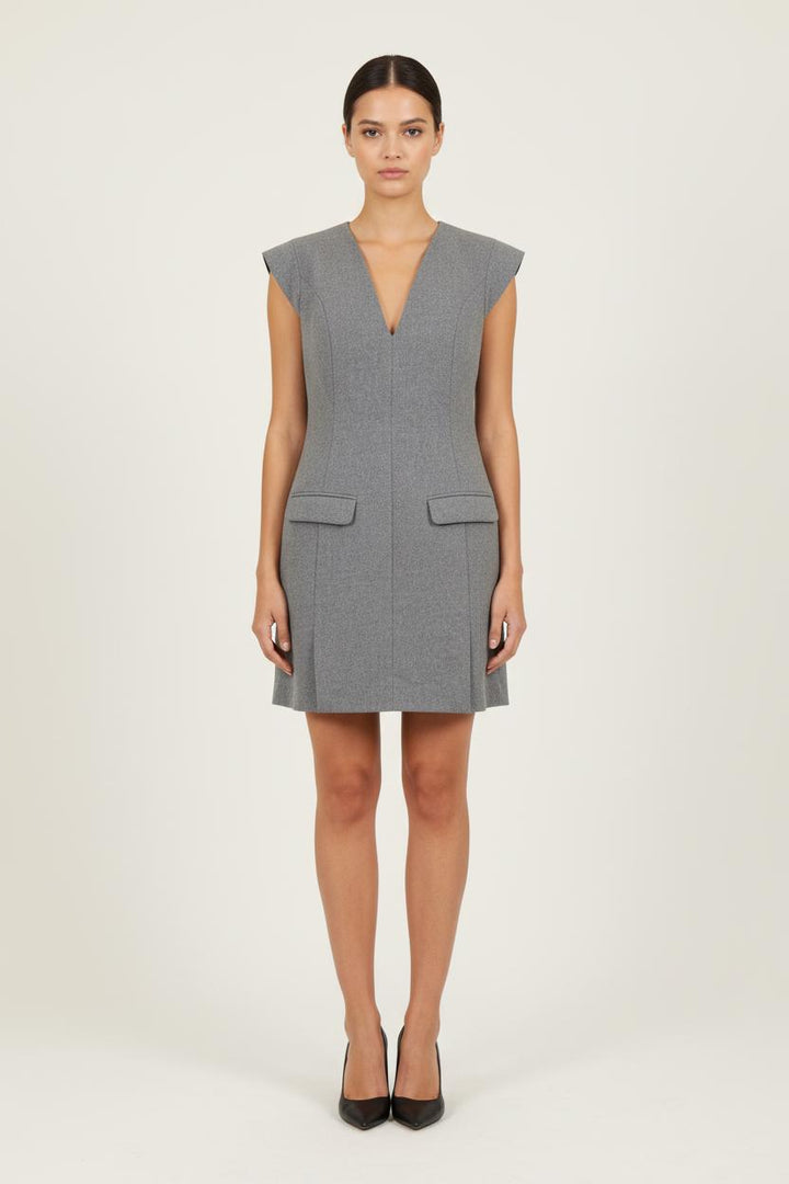 Robe Droite Grise - Taille M/38 de la marque ba&sh | PARAD80323 - Vendu par Paradigme - Image 1