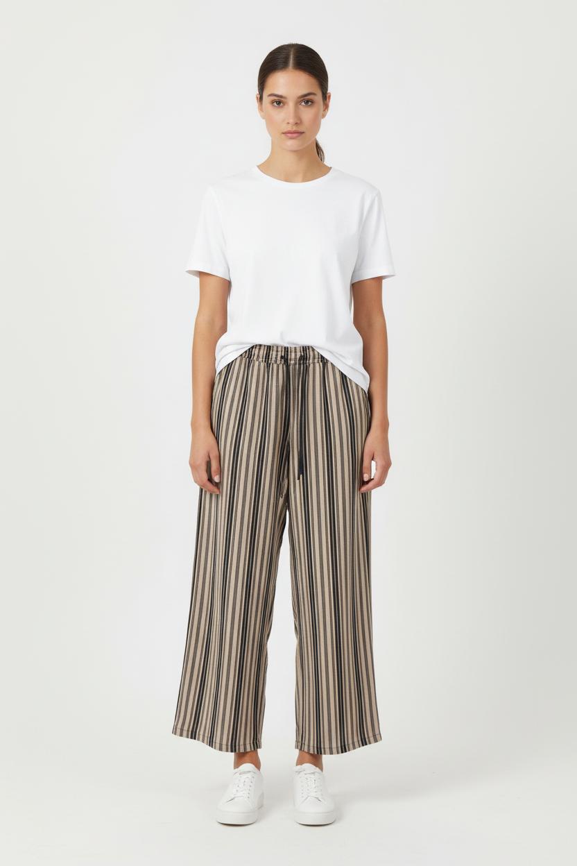 Pantalon Large Beige et Noir - Taille S/36 de la marque La Fée Maraboutée | PARAD80327 - Vendu par Paradigme - Image 1