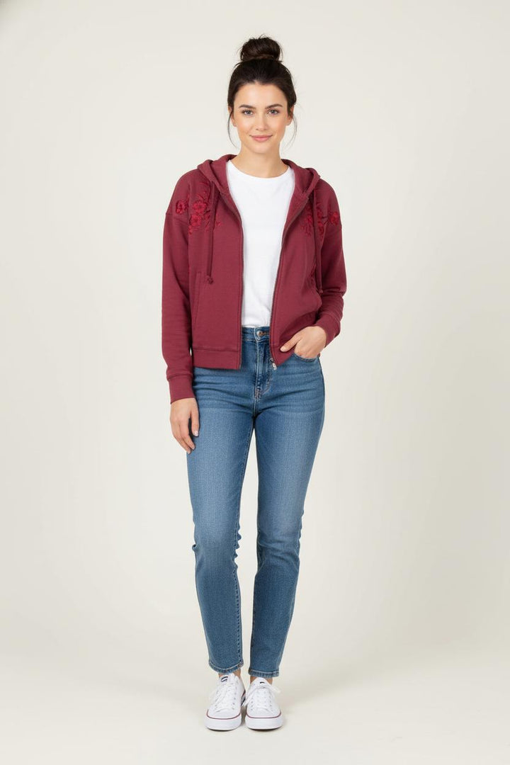 Sweat à Capuche Bordeaux - Taille XXS/32 de la marque The Kooples - Sport | PARAD80359 - Vendu par Paradigme - Image 1