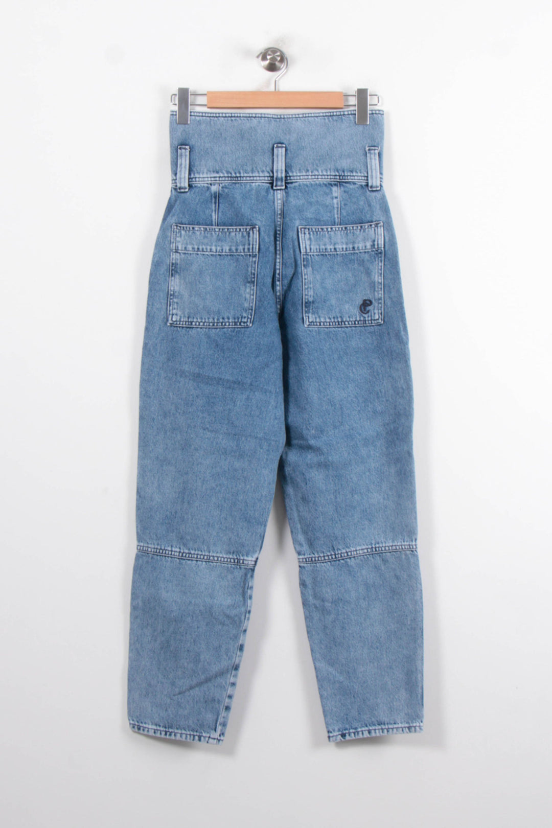 Jean Taille Haute Bleu - Taille S/36 de la marque Claudie Pierlot | PARAD80366 - Vendu par Paradigme - Image 4