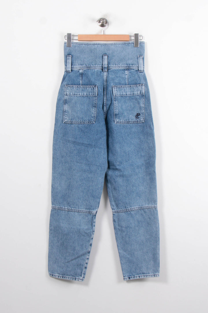 Jean Taille Haute Bleu - Taille S/36 de la marque Claudie Pierlot | PARAD80366 - Vendu par Paradigme - Image 4