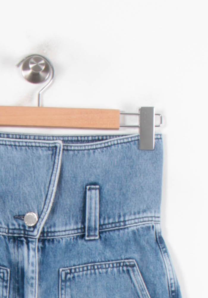 Jean Taille Haute Bleu - Taille S/36 de la marque Claudie Pierlot | PARAD80366 - Vendu par Paradigme - Image 3