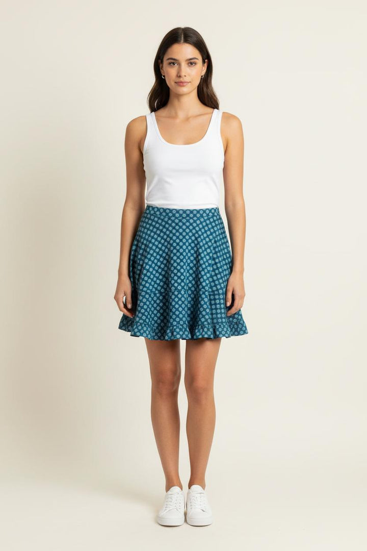 Jupe Évasée Bleue - Taille S/36 de la marque Sandro | PARAD80373 - Vendu par Paradigme - Image 1