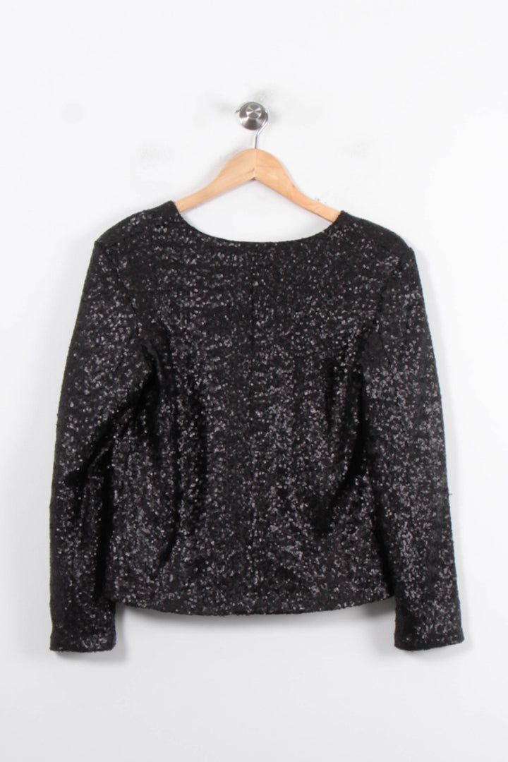 Veste Pailletée Noire - Taille XL/42 de la marque Maison 123 | PARAD80376 - Vendu par Paradigme - Image 4