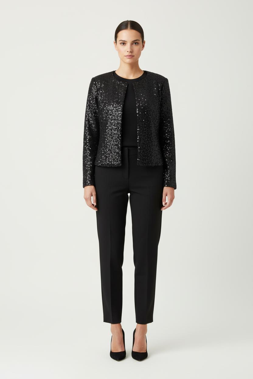 Veste Pailletée Noire - Taille XL/42 de la marque Maison 123 | PARAD80376 - Vendu par Paradigme - Image 1