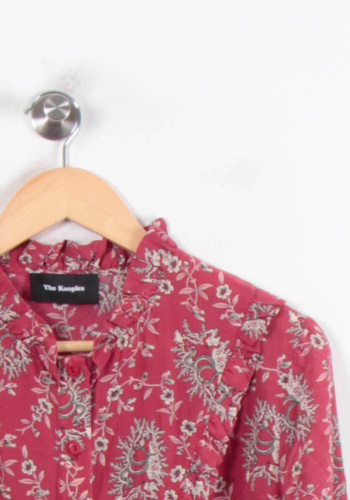 Blouse Bordeaux et Beige - Taille M/38 de la marque The Kooples | PARAD80379 - Vendu par Paradigme - Image 3