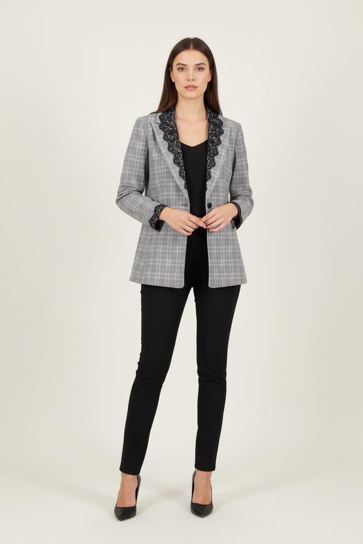 Veste Grise et Noire - Taille L/40 de la marque Claudie Pierlot | PARAD80397 - Vendu par Paradigme - Image 1