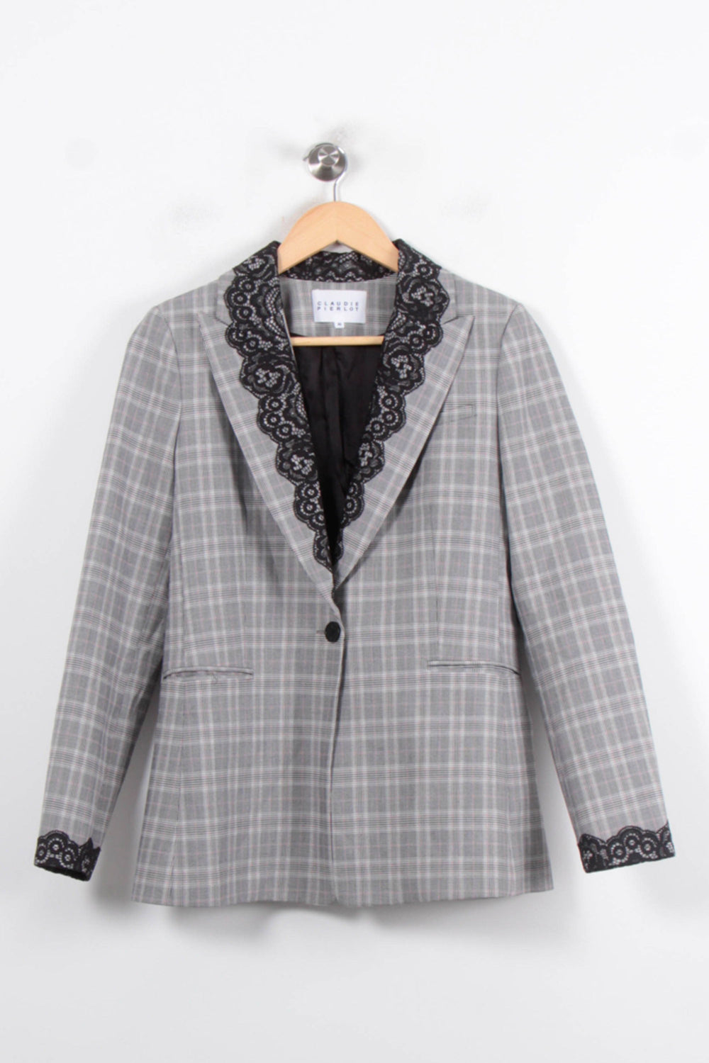 Veste Grise et Noire - Taille L/40 de la marque Claudie Pierlot | PARAD80397 - Vendu par Paradigme - Image 2