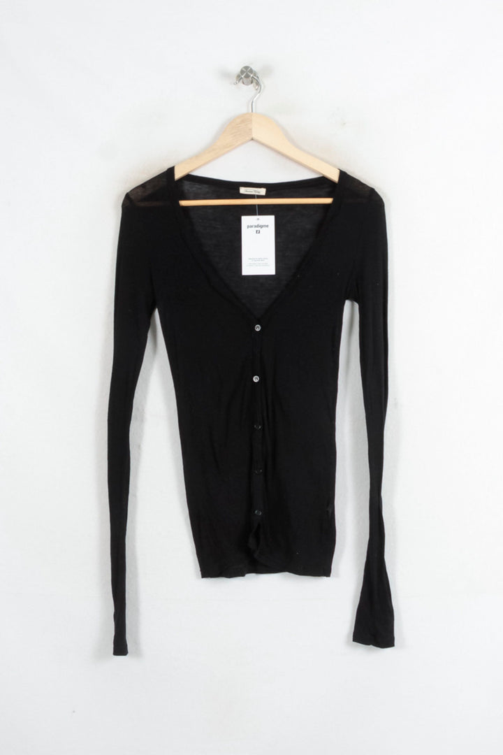 Cardigan Noir - Taille M/38 de la marque American Vintage | PARAD80409 - Vendu par Paradigme - Image 2