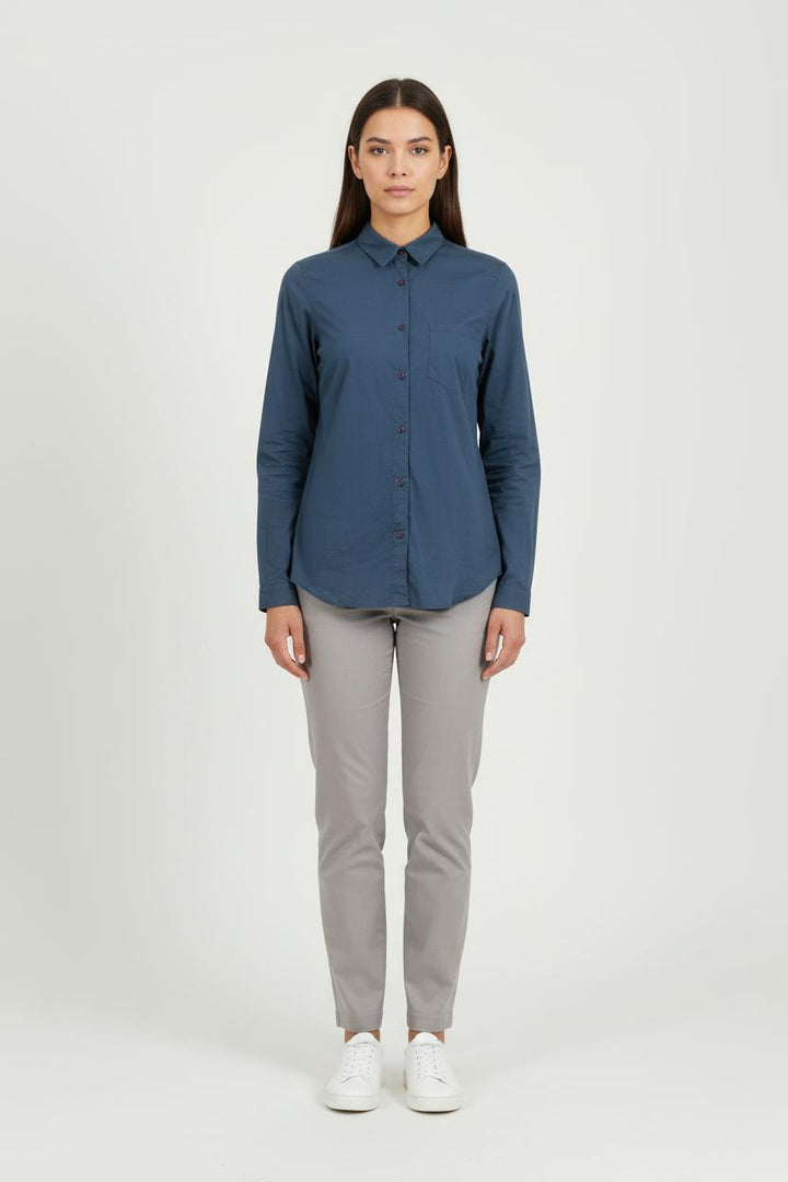 Chemise Bleue - Taille S/36 de la marque American Vintage | PARAD80416 - Vendu par Paradigme - Image 1
