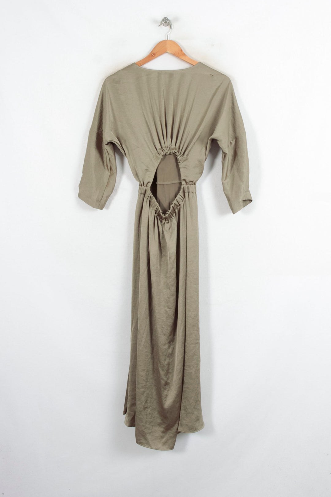 Robe Longue Kaki - Taille S/36 de la marque Claudie Pierlot | PARAD80424 - Vendu par Paradigme - Image 4