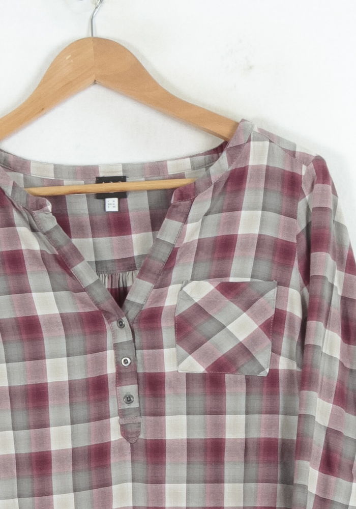 Chemise À Carreaux Rouge et Grise - Taille M/38 de la marque Maison 123 | PARAD80434 - Vendu par Paradigme - Image 3