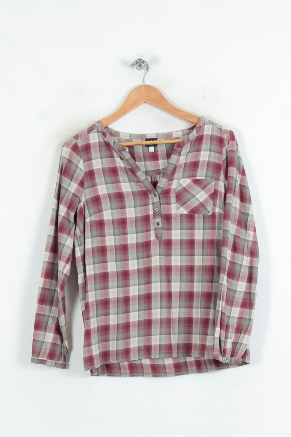 Chemise À Carreaux Rouge et Grise - Taille M/38 de la marque Maison 123 | PARAD80434 - Vendu par Paradigme - Image 2