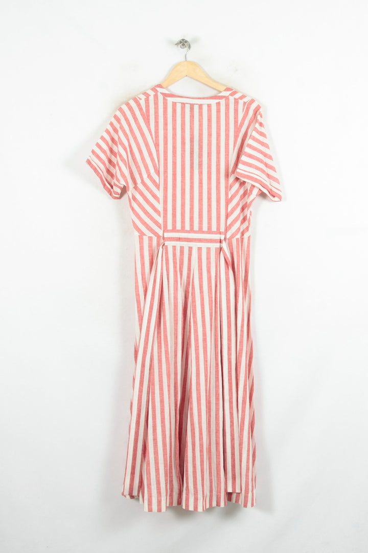 Robe Midi Rouge et Blanche - Taille L/40 de la marque Caroll | PARAD80443 - Vendu par Paradigme - Image 4