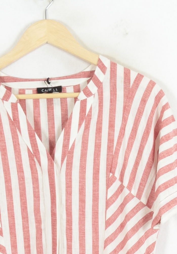 Robe Midi Rouge et Blanche - Taille L/40 de la marque Caroll | PARAD80443 - Vendu par Paradigme - Image 3