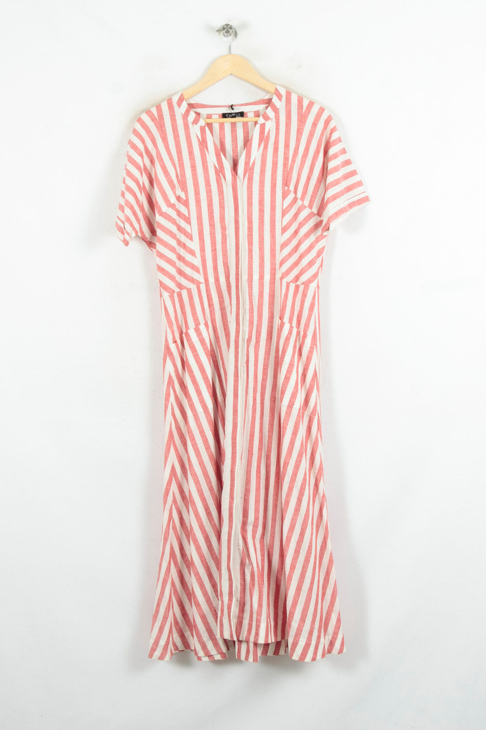 Robe Midi Rouge et Blanche - Taille L/40 de la marque Caroll | PARAD80443 - Vendu par Paradigme - Image 2