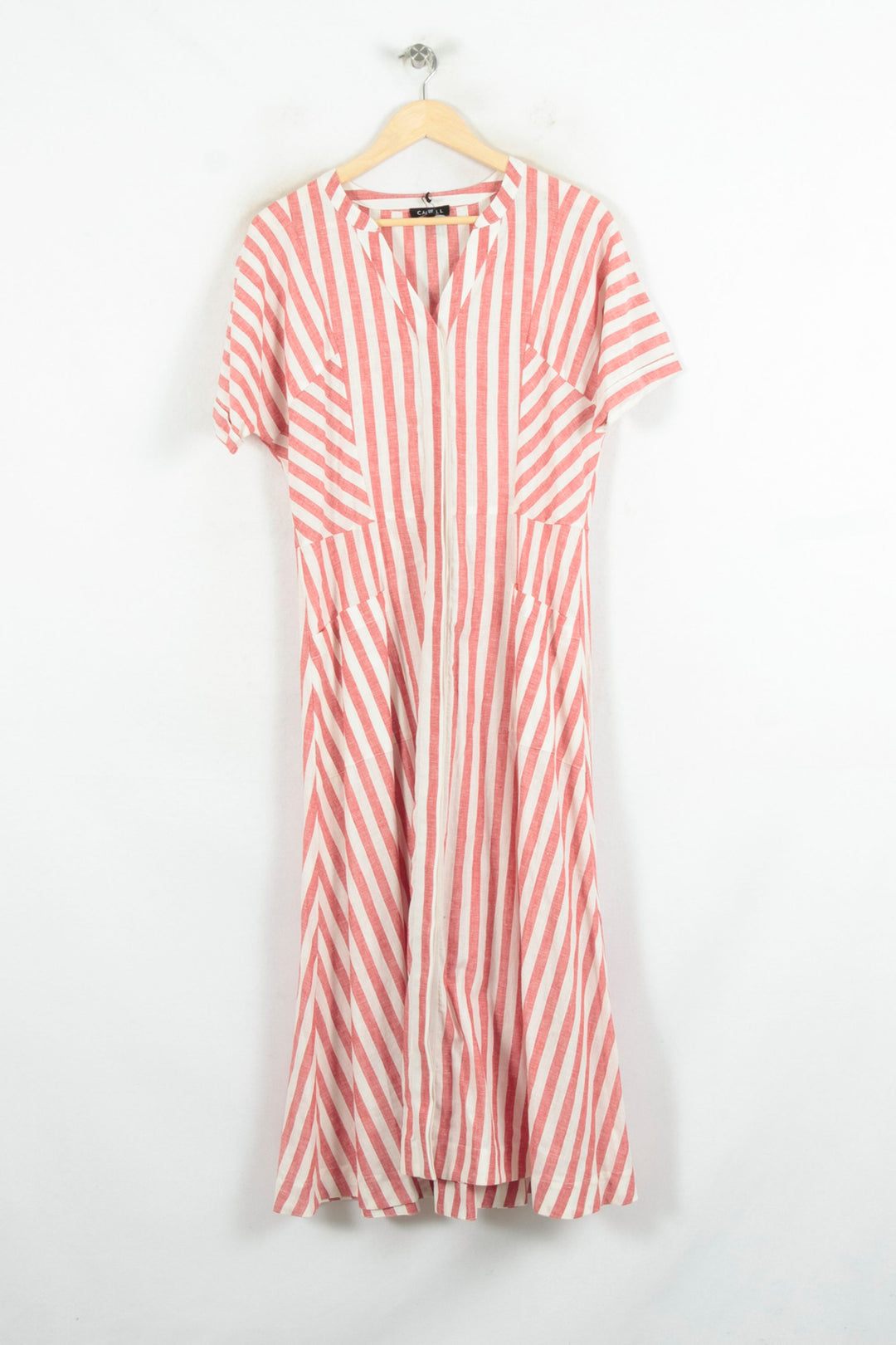 Robe Midi Rouge et Blanche - Taille L/40 de la marque Caroll | PARAD80443 - Vendu par Paradigme - Image 2