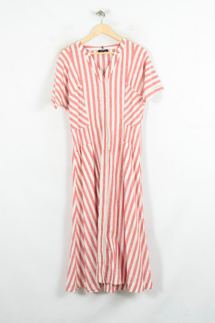 Robe Midi Rouge et Blanche - Taille L/40 de la marque Caroll | PARAD80443 - Vendu par Paradigme - Image 2