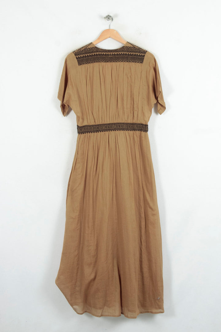 Robe Longue Marron - Taille M/38 de la marque ba&sh | PARAD80445 - Vendu par Paradigme - Image 4