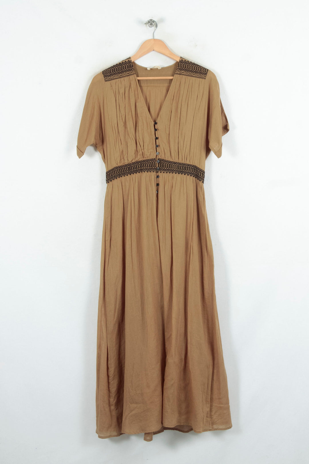 Robe Longue Marron - Taille M/38 de la marque ba&sh | PARAD80445 - Vendu par Paradigme - Image 2