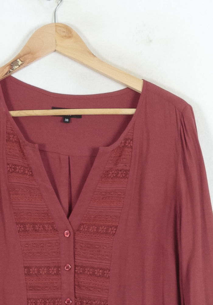 Robe Midi Bordeaux - Taille M/38 de la marque Caroll | PARAD80446 - Vendu par Paradigme - Image 3